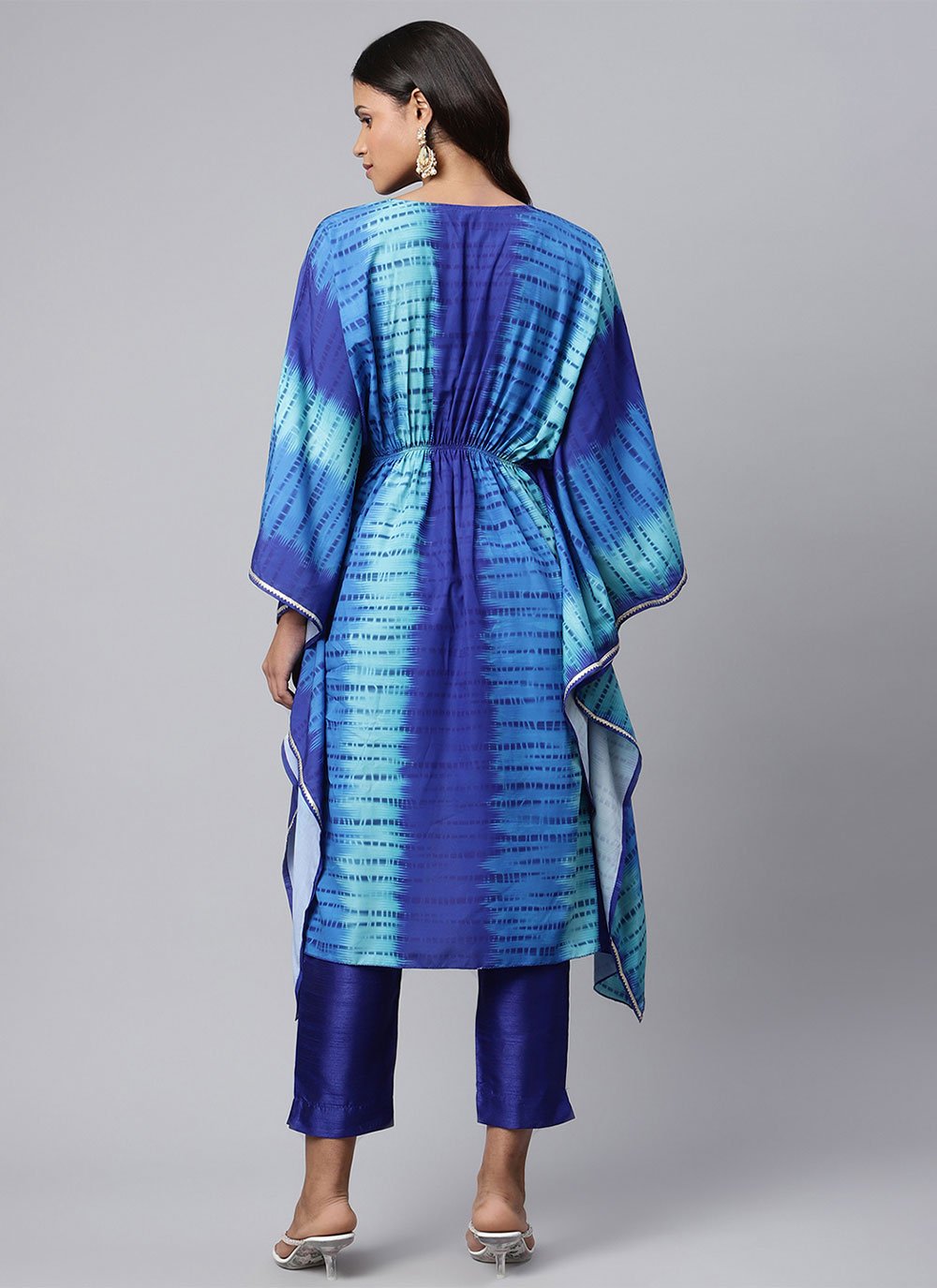 Casual Kurti Crepe Silk Aqua Blue Digital Print Kurtis