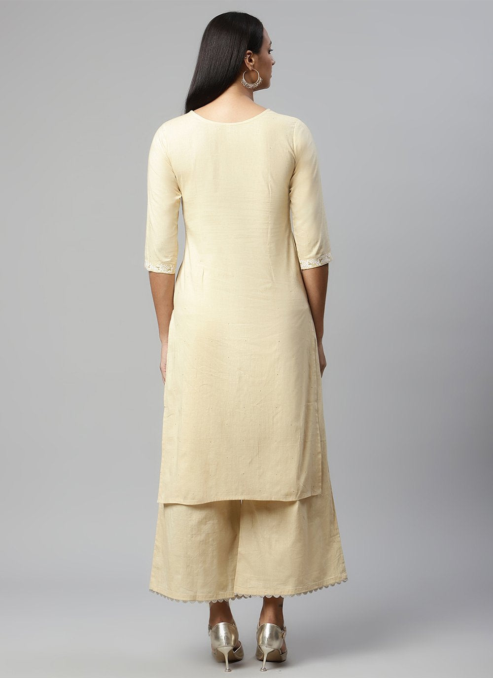 Casual Kurti Cotton Beige Print Kurtis