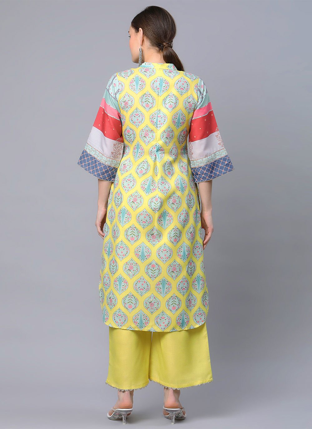 Designer Kurti Blended Cotton Sea Green Digital Print Kurtis