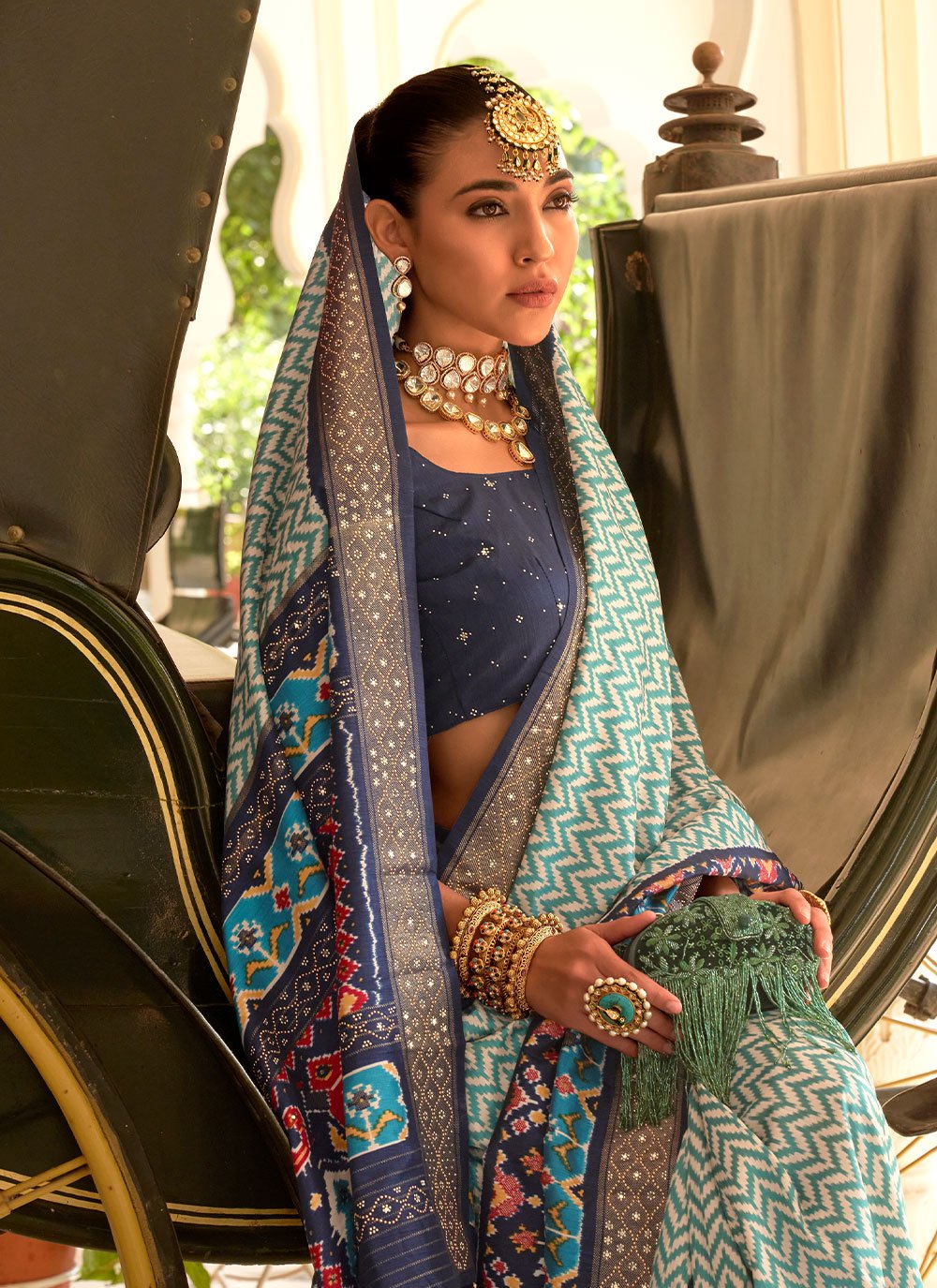 Contemporary Silk Blue Weaving Saree