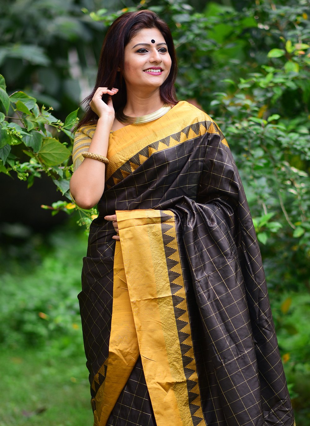 Classic Raw Silk Brown Woven Saree