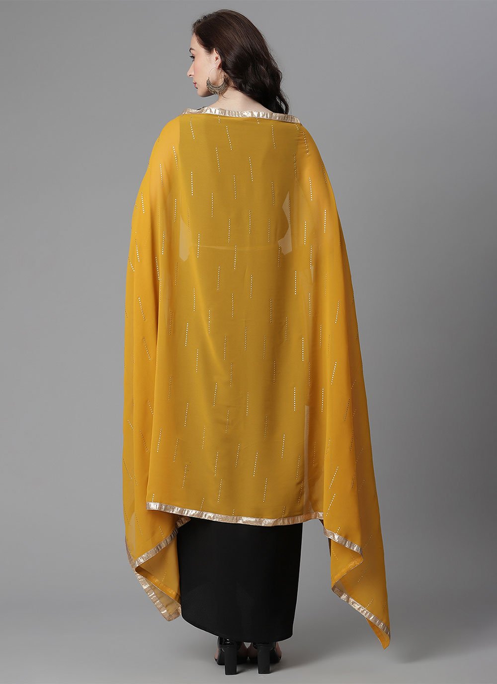 Casual Kurti Crepe Silk Black Plain Kurtis