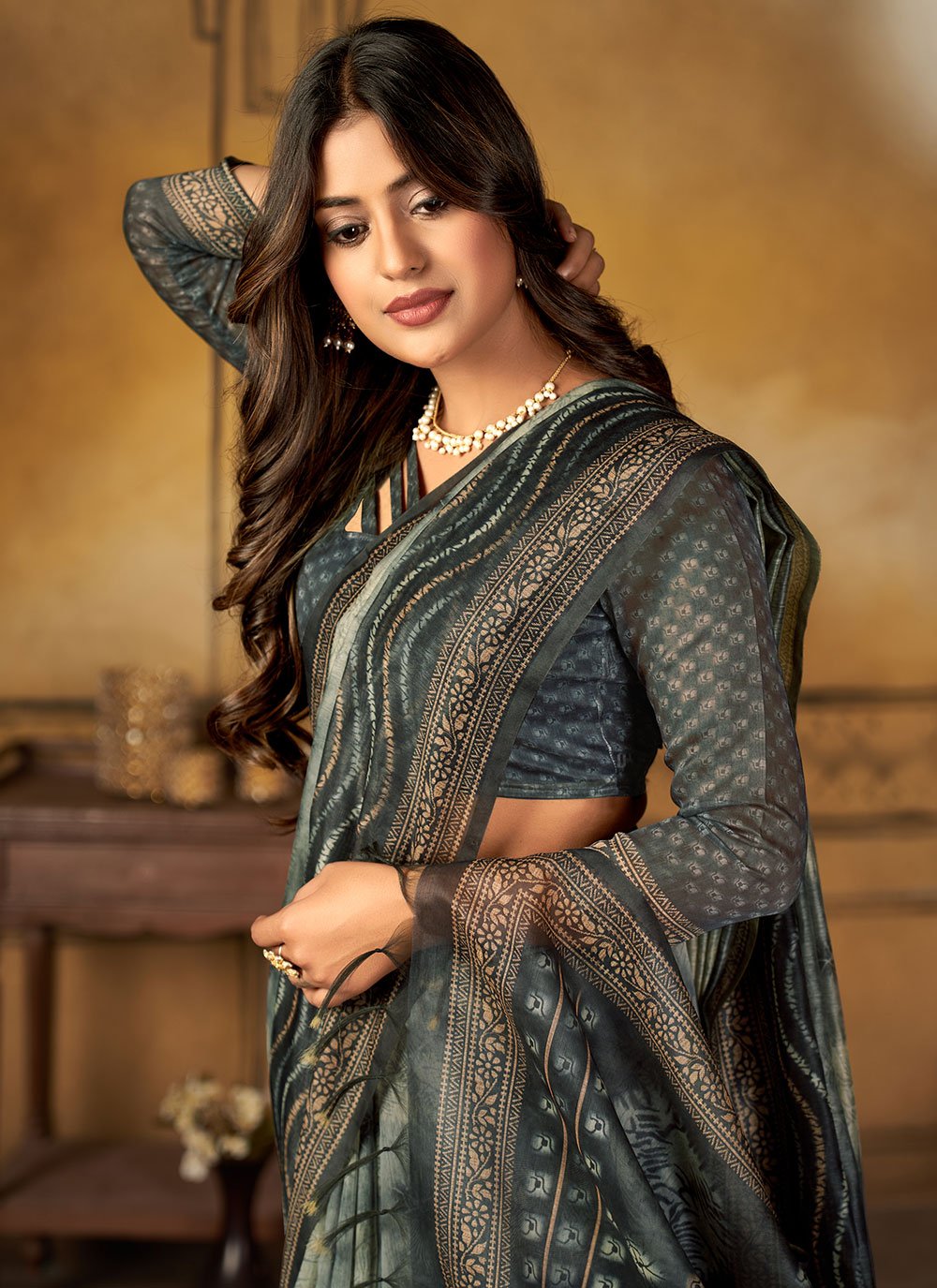 Classic Chanderi Silk Multi Colour Digital Print Saree