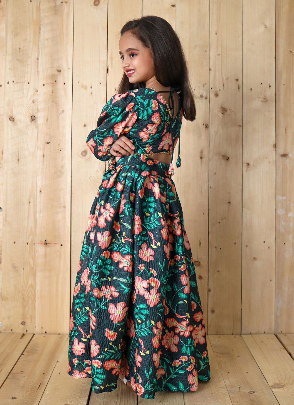 Lehenga Choli Chiffon Multi Colour Digital Print Kids