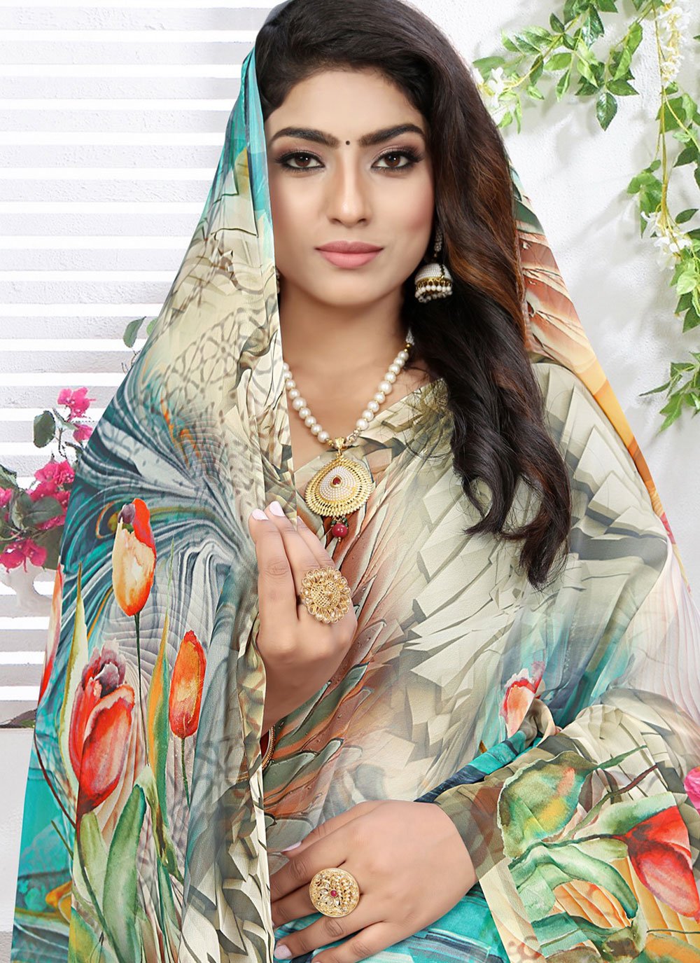 Contemporary Weight Less Multi Colour Digital Print Saree