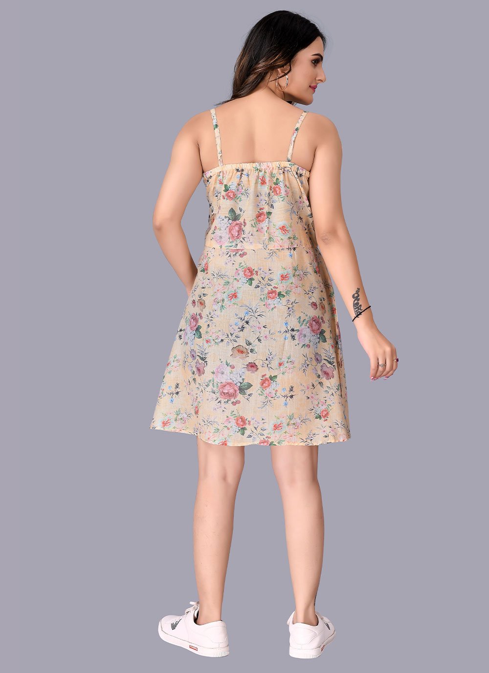 Casual Kurti Cotton Beige Print Kurtis