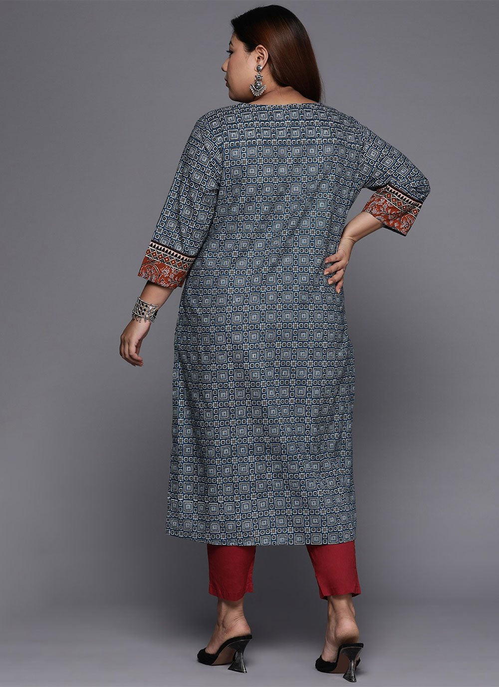 Party Wear Kurti Cotton Multi Colour Print Kurtis