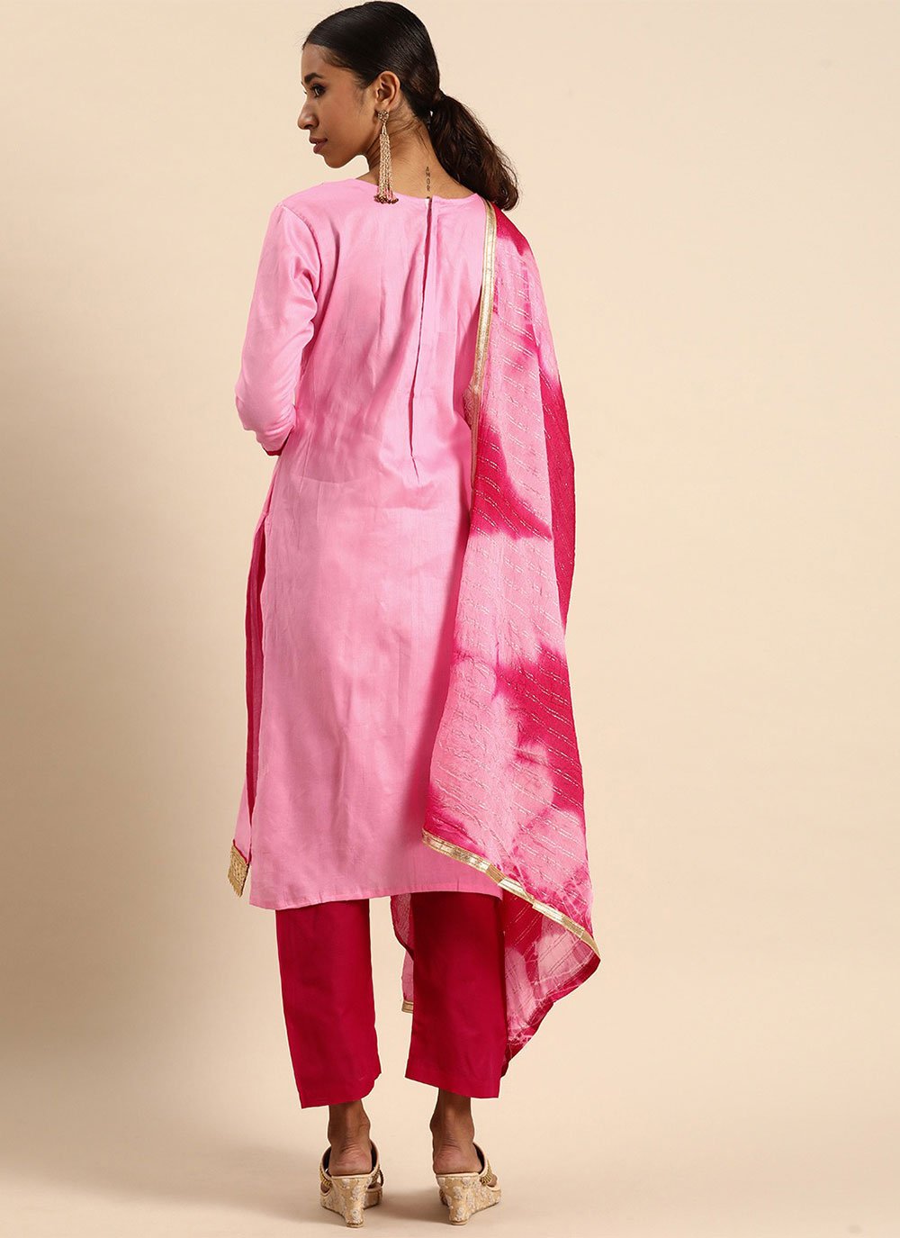Trendy Suit Cotton Pink Embroidered Salwar Kameez