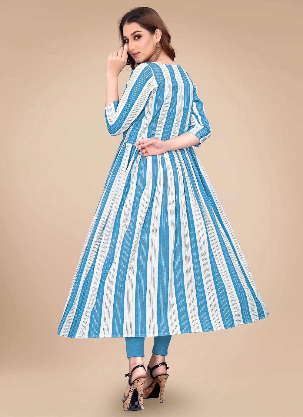 Gown Cotton Multi Colour Weaving Gown