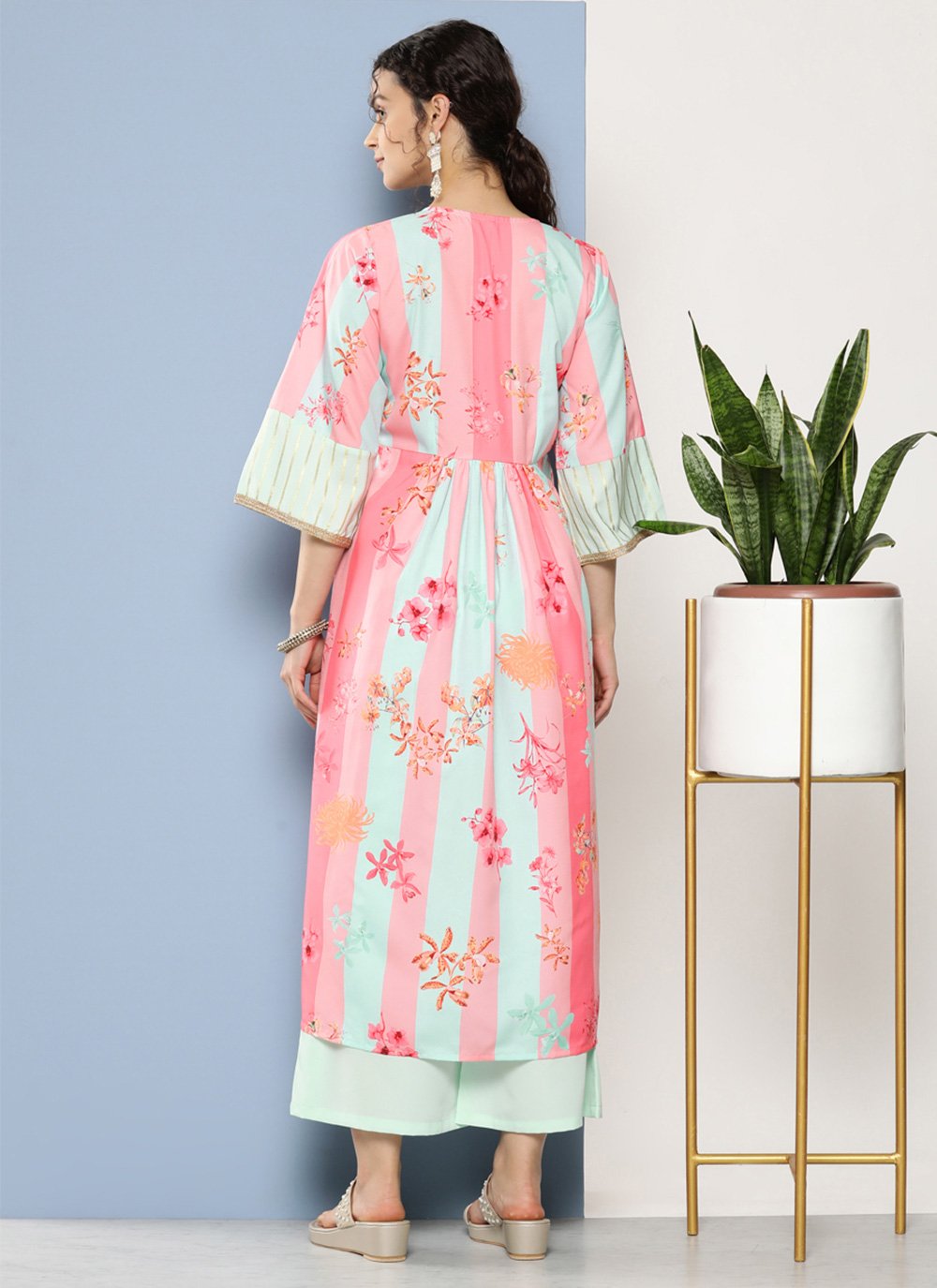 Designer Kurti Crepe Silk Multi Colour Print Kurtis