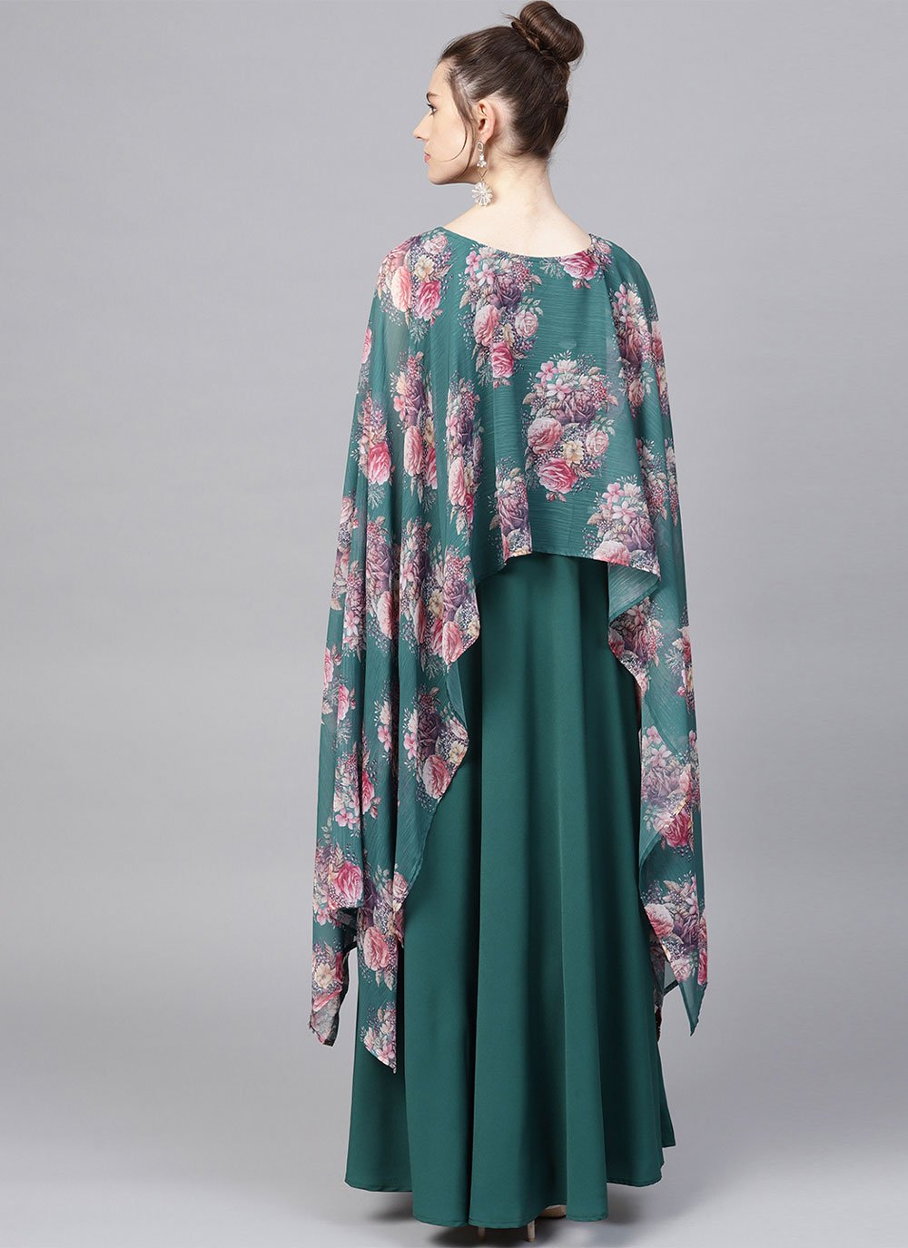 Casual Kurti Crepe Silk Green Print Kurtis