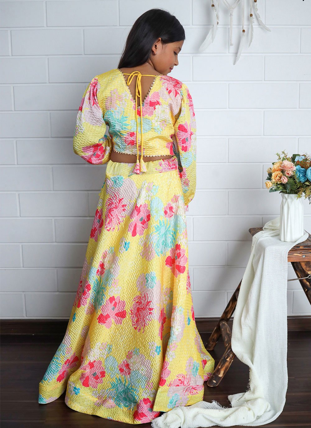 Lehenga Choli Chiffon Multi Colour Digital Print Kids