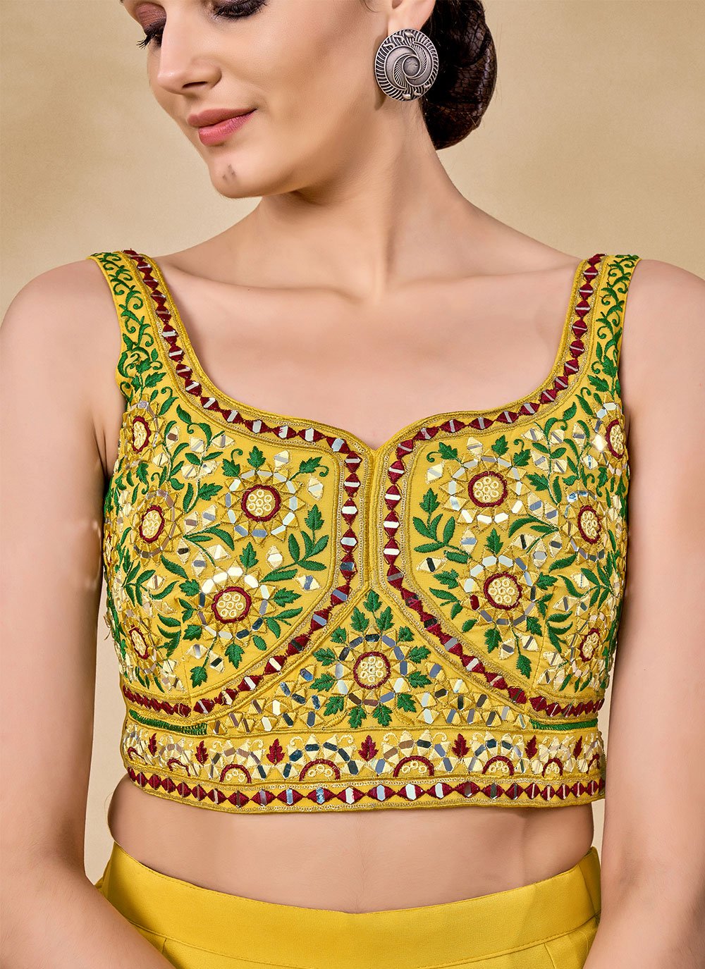 Salwar Suit Georgette Green Sequins Salwar Kameez