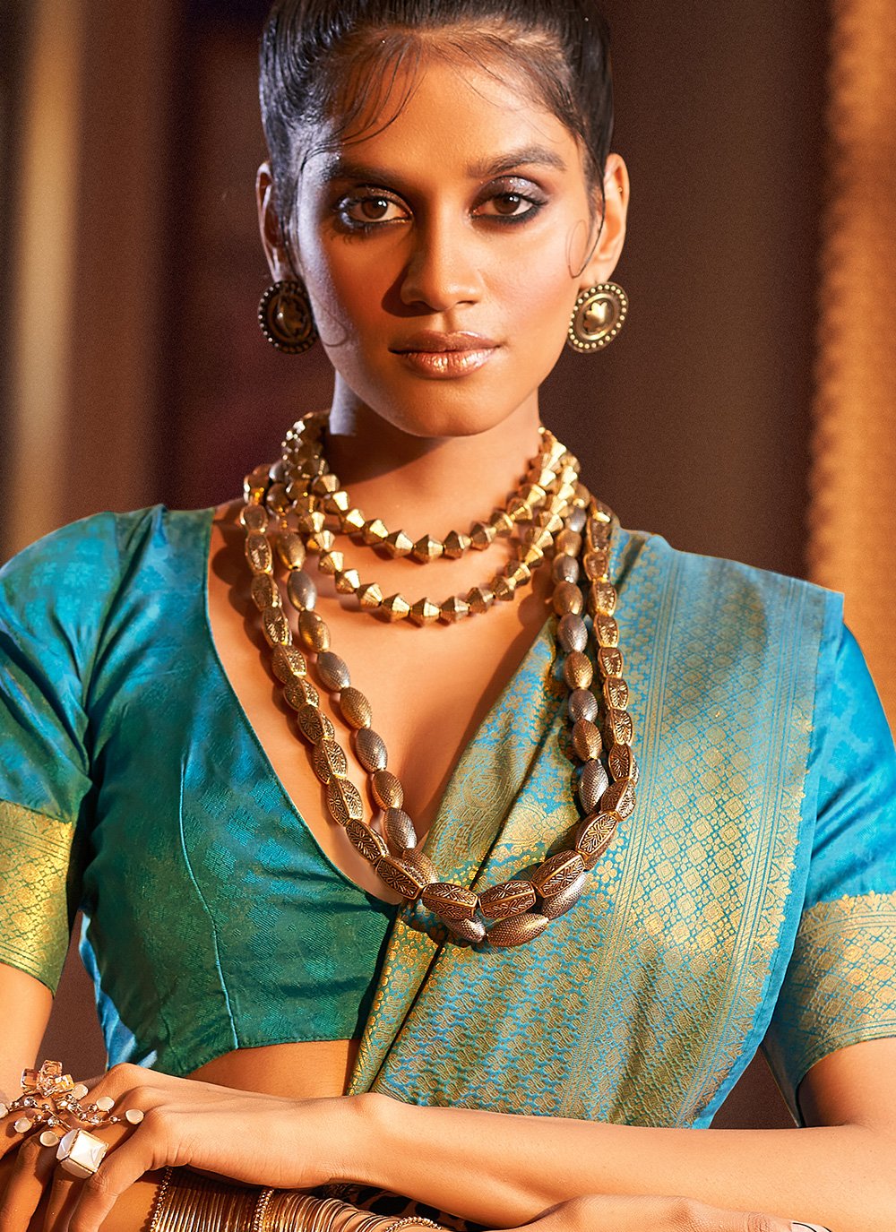 Contemporary Handloom Silk Aqua Blue Weaving Saree