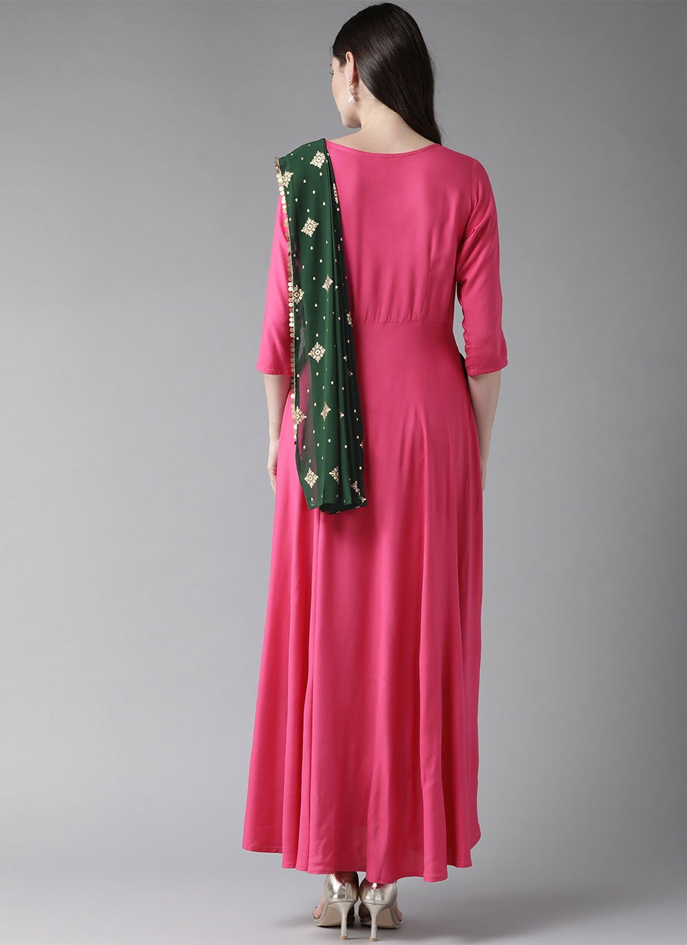 Casual Kurti Rayon Hot Pink Plain Kurtis