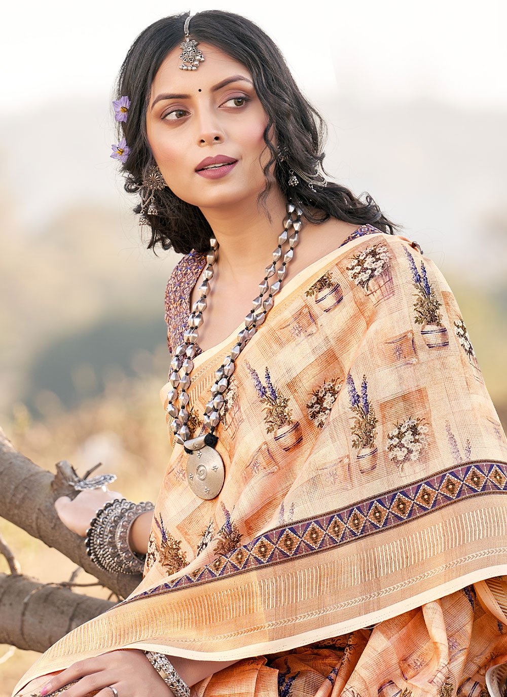 Classic Cotton Jacquard Multi Colour Patch Border Saree