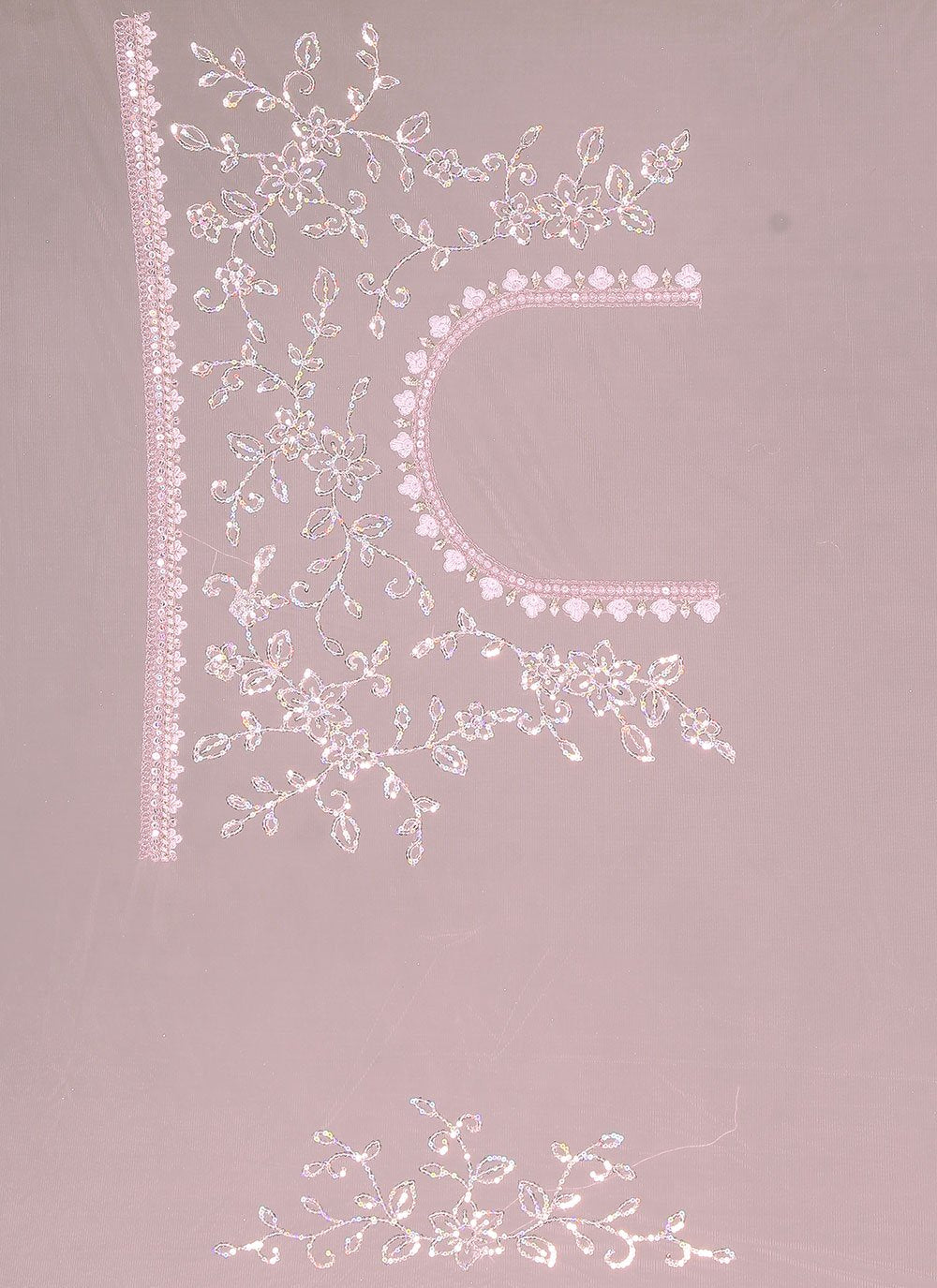 Trendy Saree Net Lavender Cord Work Saree