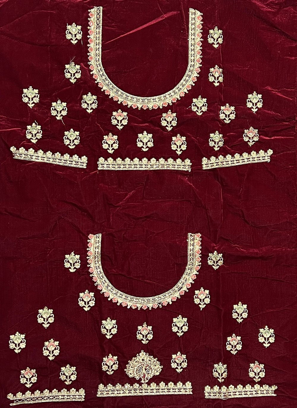 Lehenga Choli Velvet Maroon Diamond Lehenga Choli
