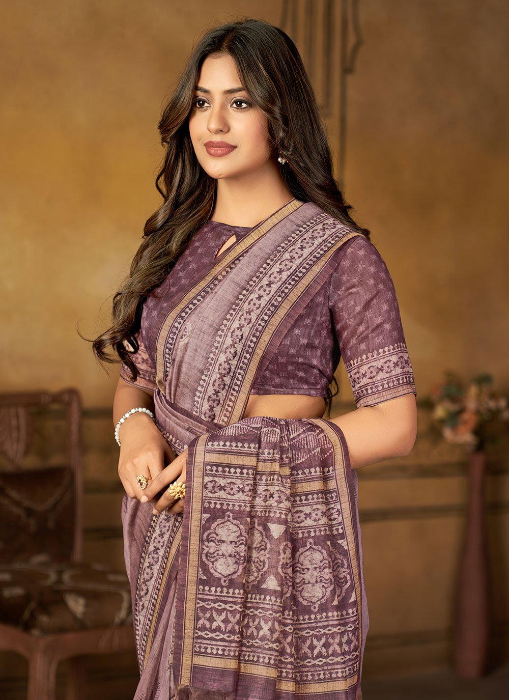 Contemporary Chanderi Silk Multi Colour Digital Print Saree