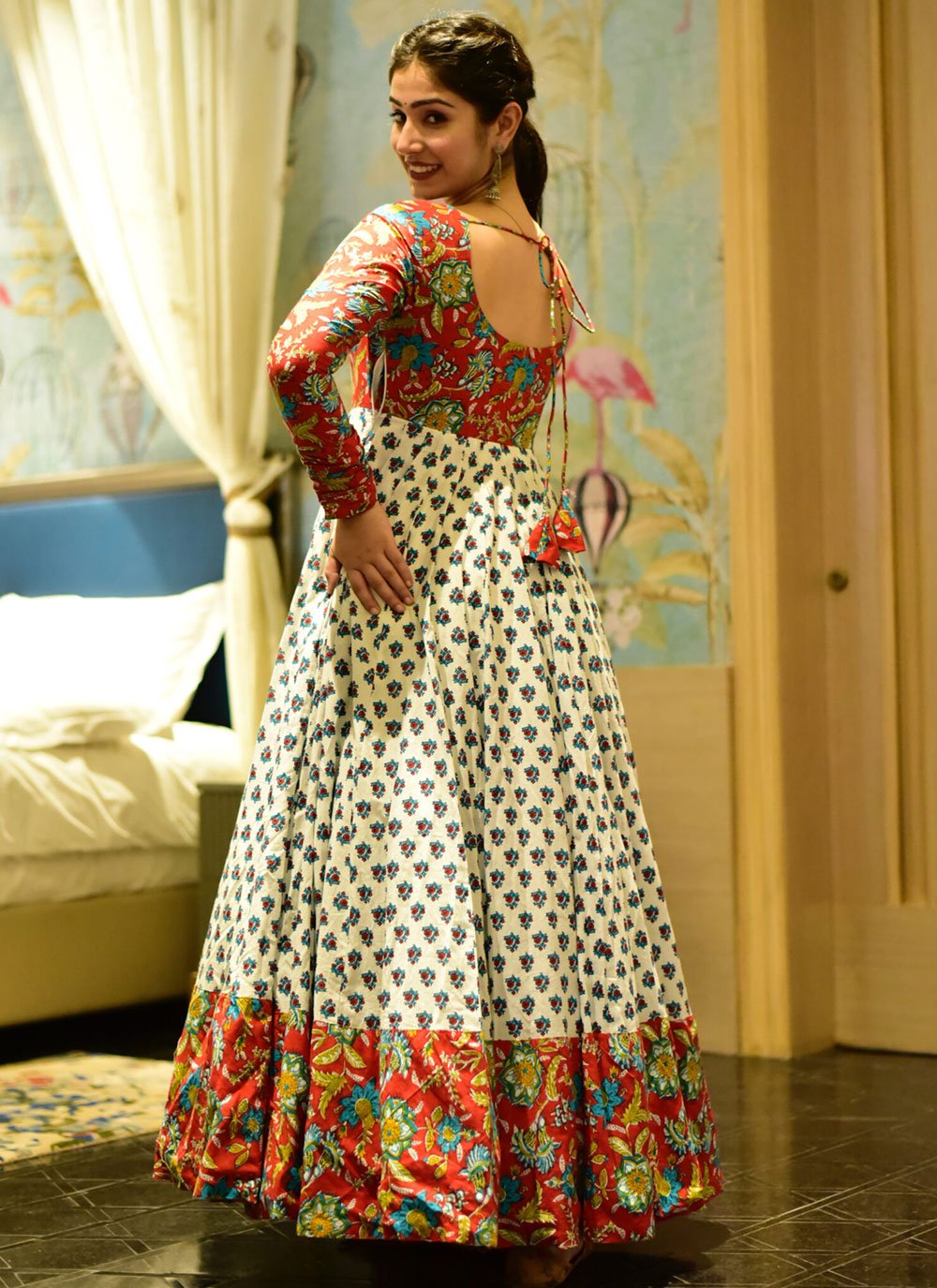 Gown Cotton Silk Multi Colour Digital Print Gown