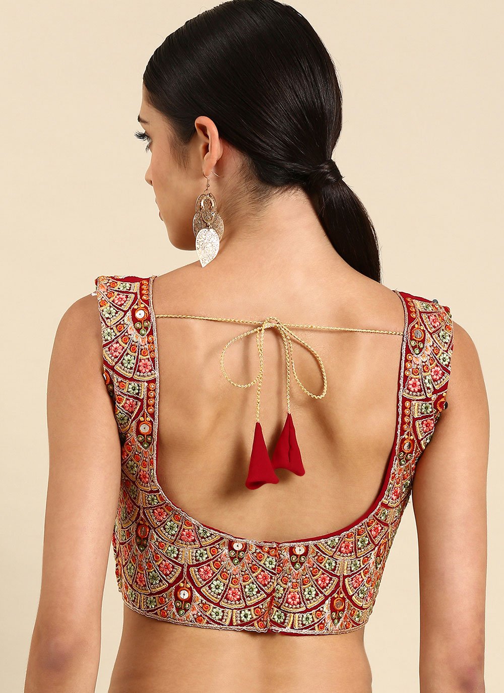 Blouse Georgette Multi Colour Embroidered Blouse