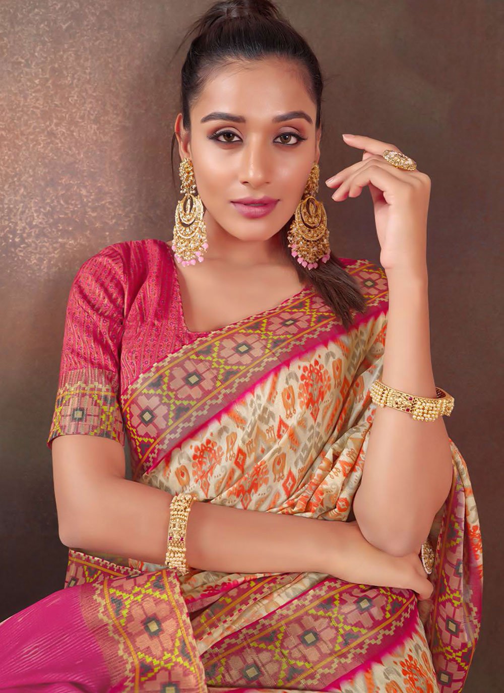 Classic Silk Multi Colour Weaving Saree