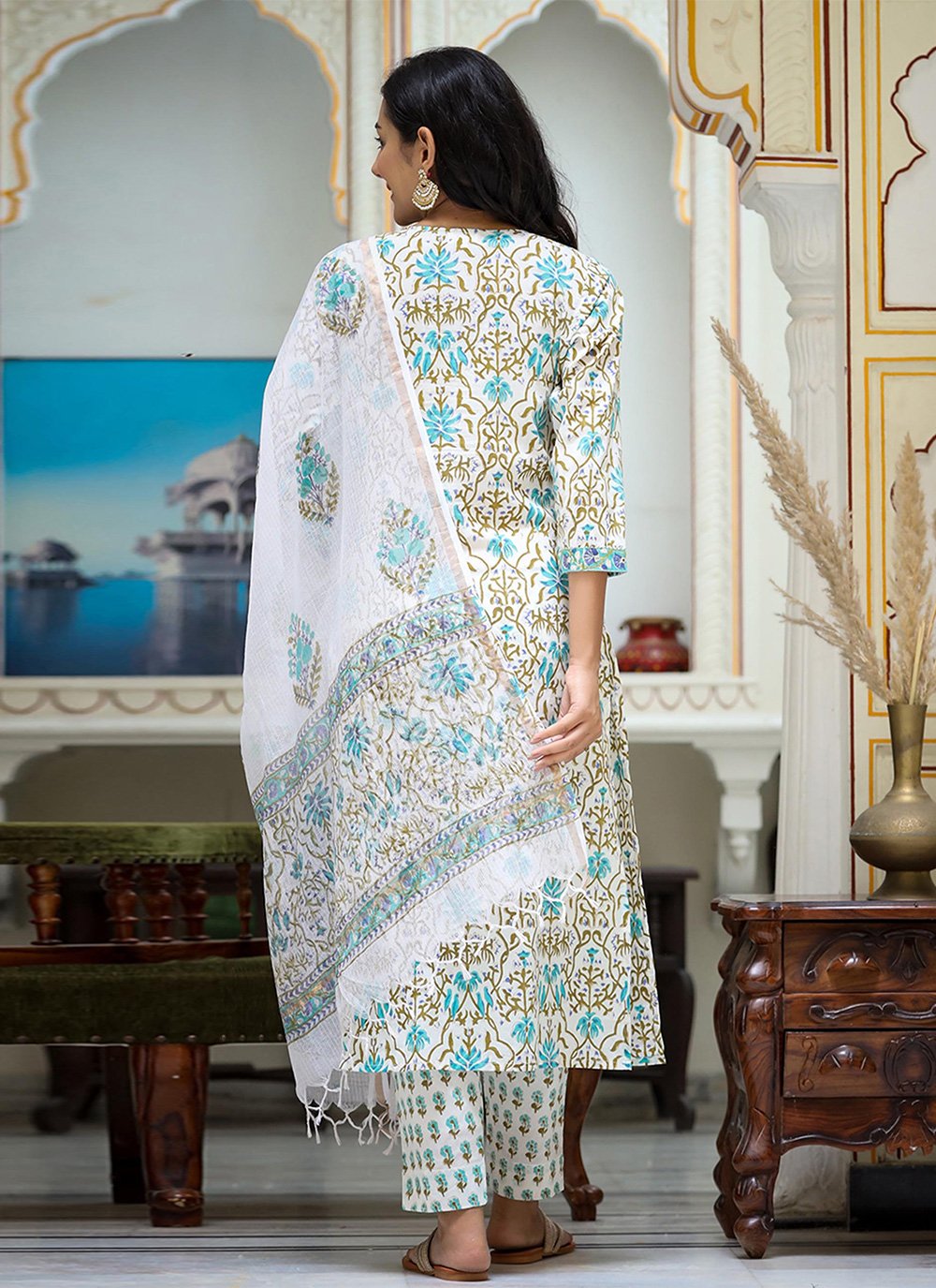 Pant Style Suit Cotton Multi Colour Print Salwar Kameez