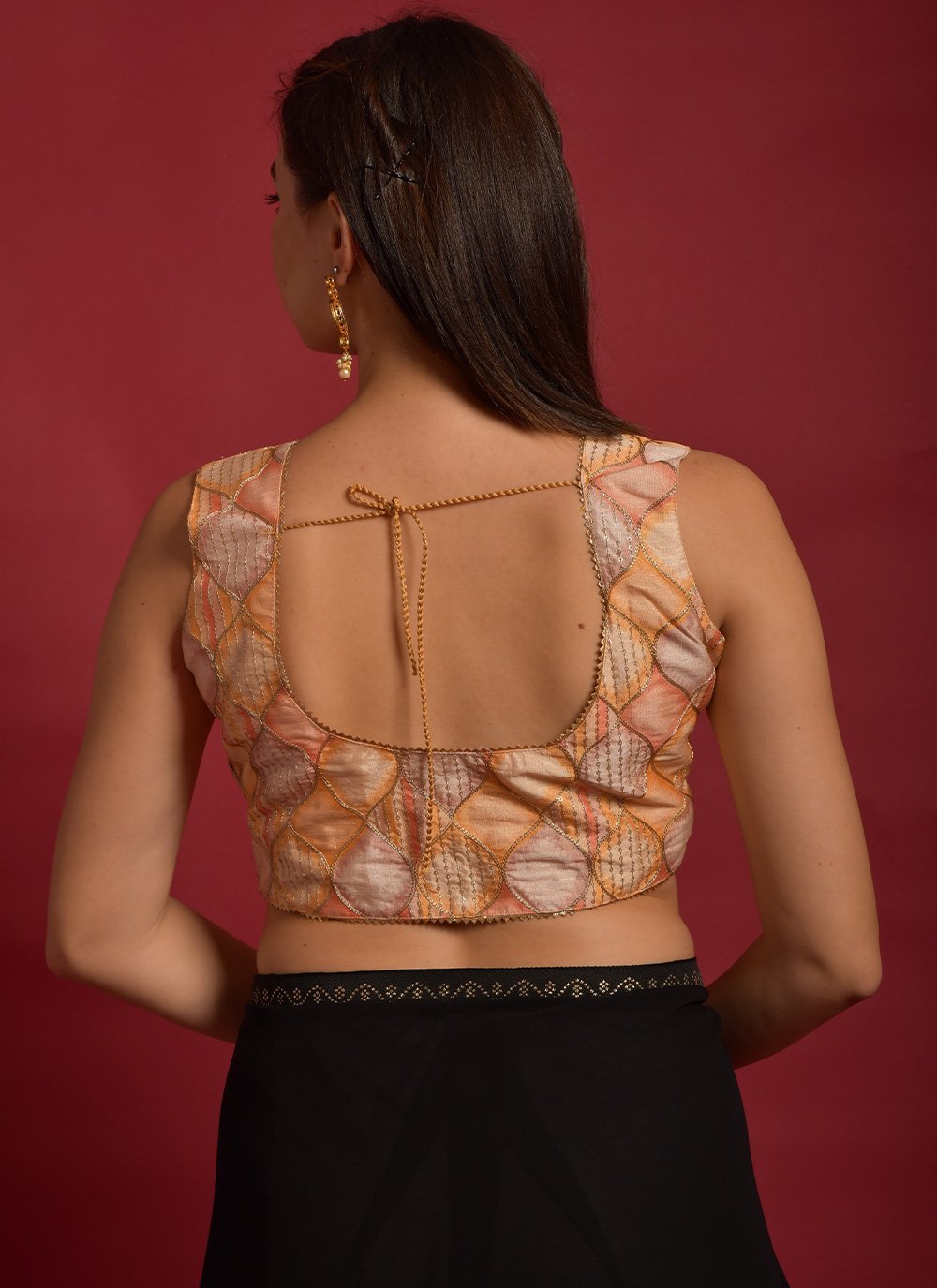 Blouse Satin Multi Colour Embroidered Blouse