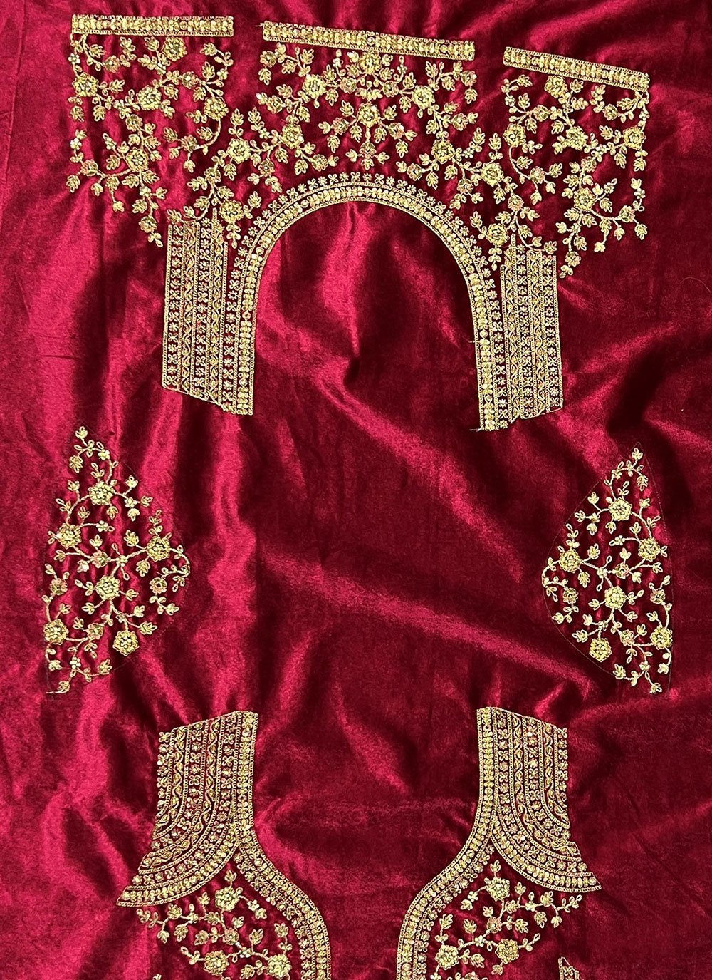 Lehenga Choli Velvet Multi Colour Diamond Lehenga Choli