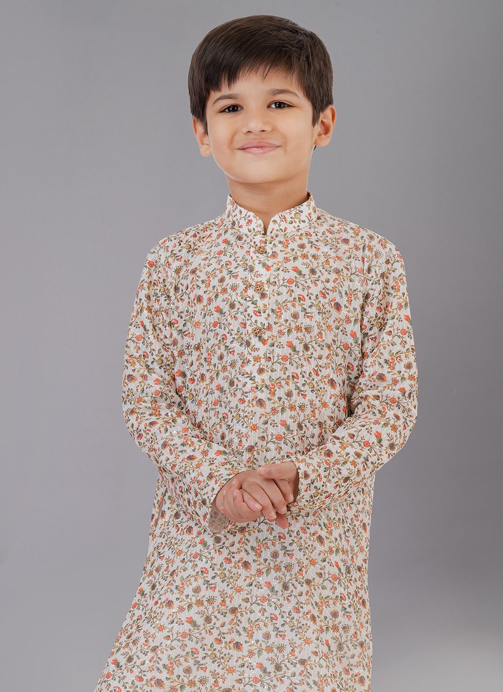 Kurta Pyjama Polyester Multi Colour Digital Print Kids