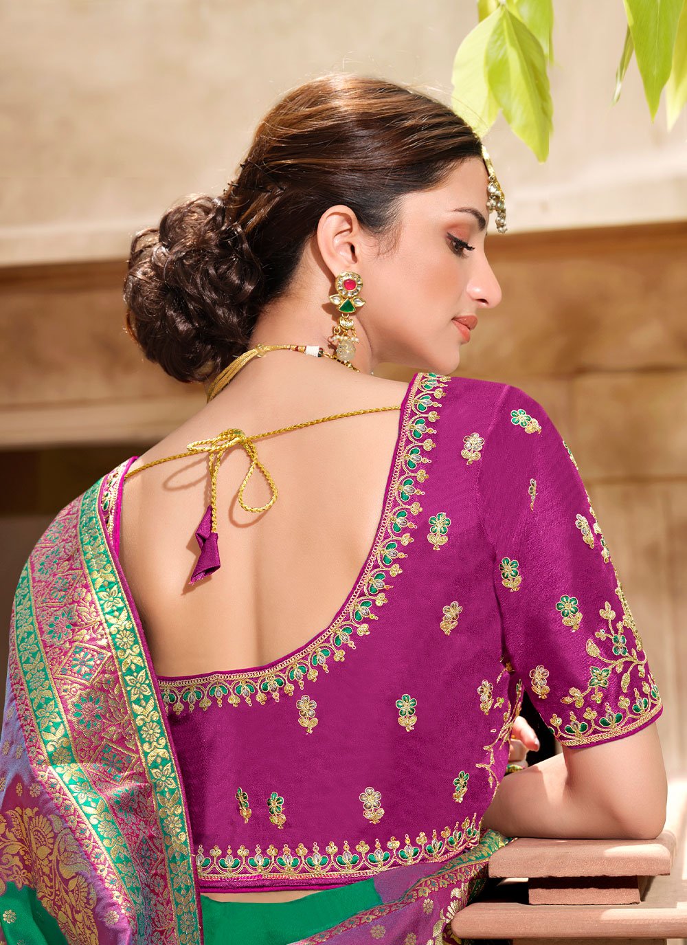 Trendy Saree Silk Multi Colour Weaving Saree