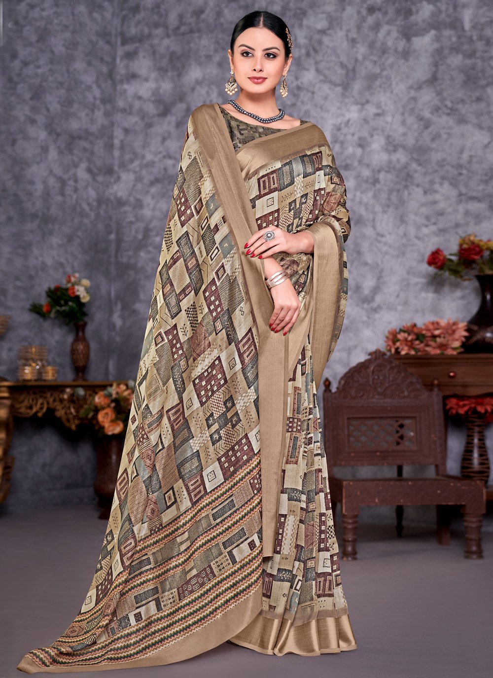 Contemporary Silk Multi Colour Weaving Saree