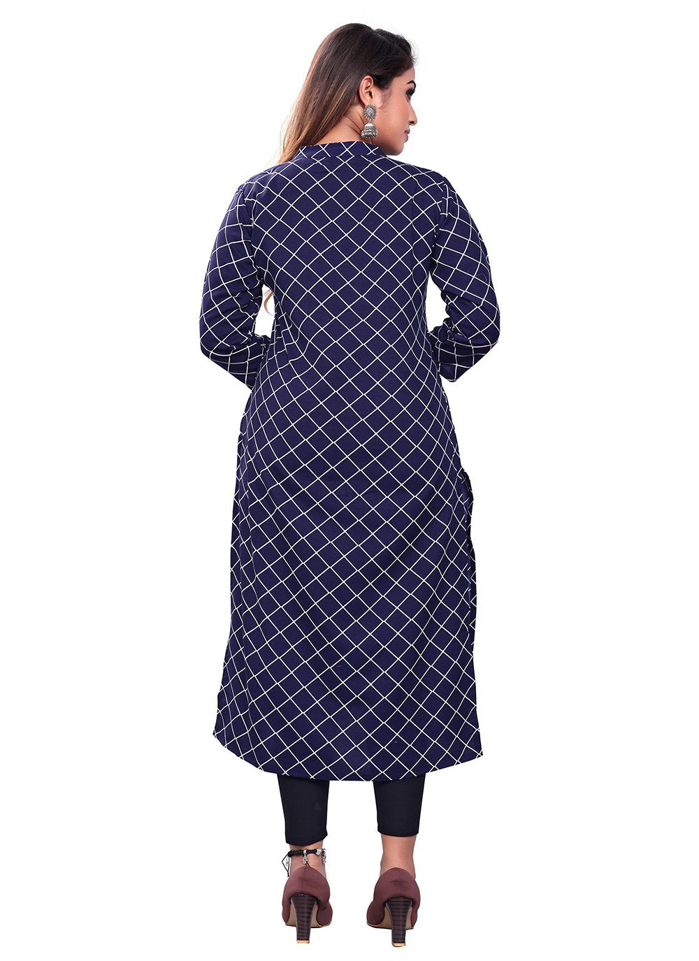 Casual Kurti Rayon Blue Print Kurtis