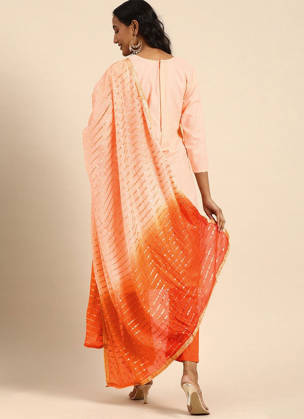 Trendy Suit Cotton Orange Embroidered Salwar Kameez