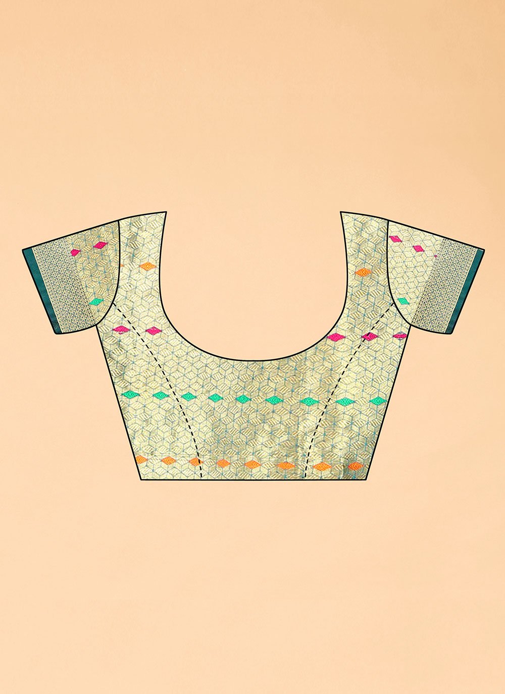 Contemporary Organza Teal Woven Saree