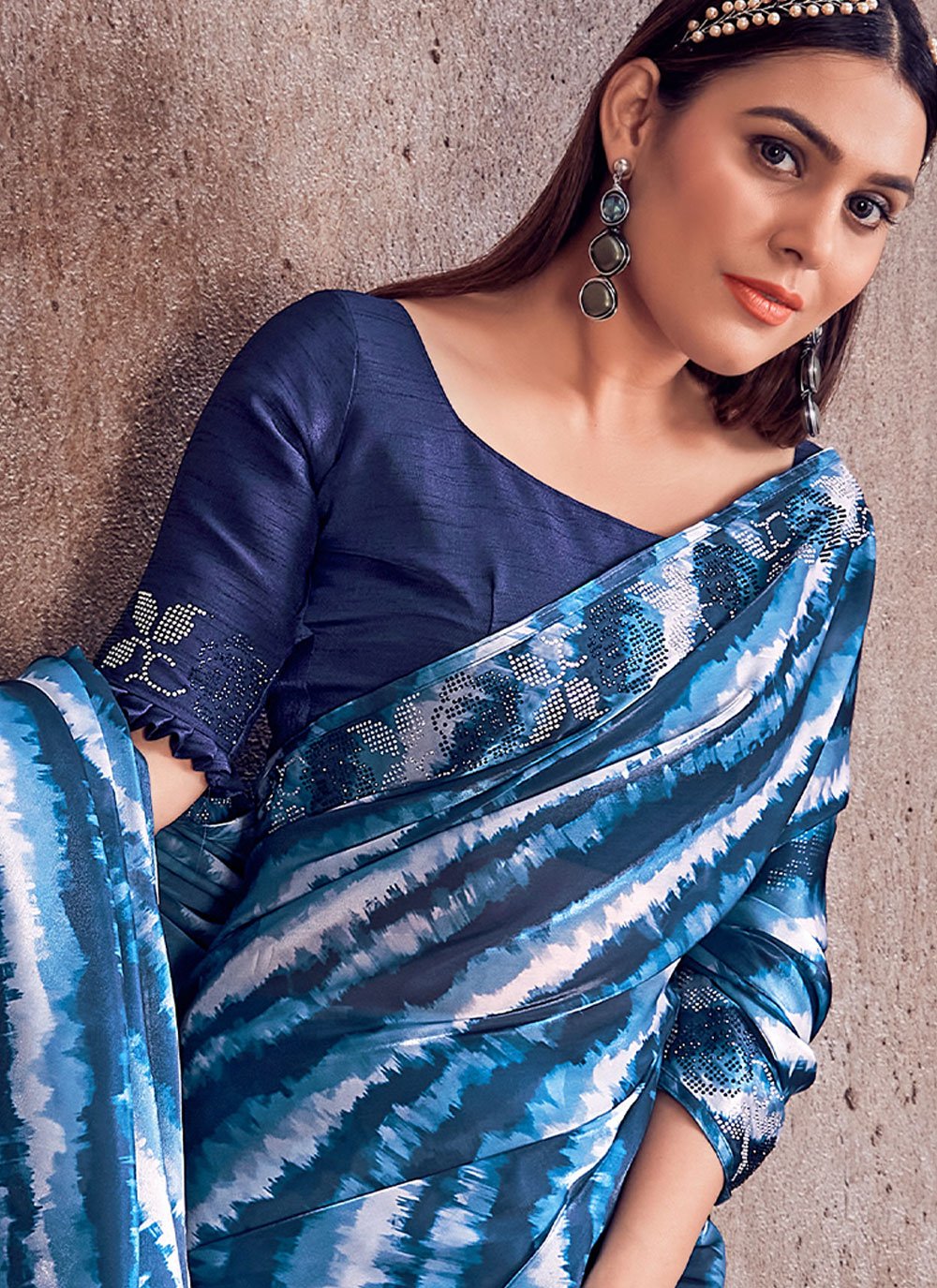 Classic Organza Multi Colour Digital Print Saree