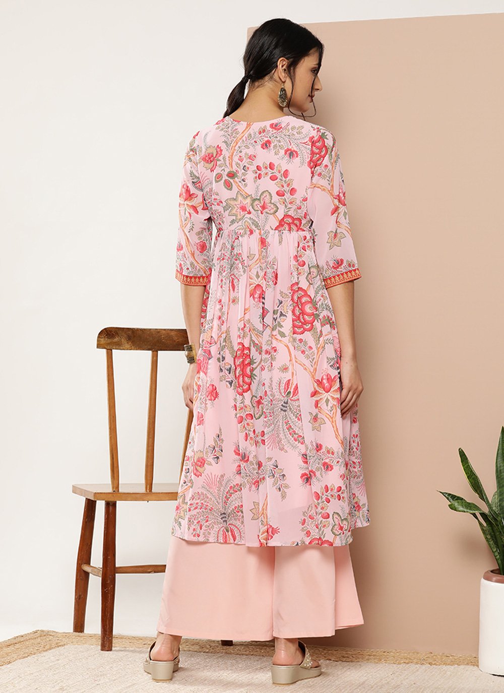 Party Wear Kurti Georgette Multi Colour Print Kurtis