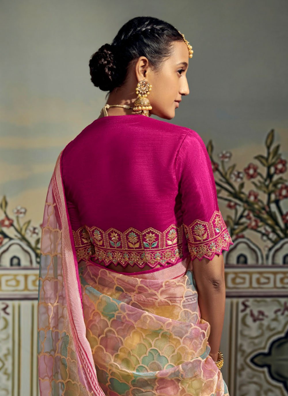 Trendy Saree Brasso Pink Fancy Work Saree