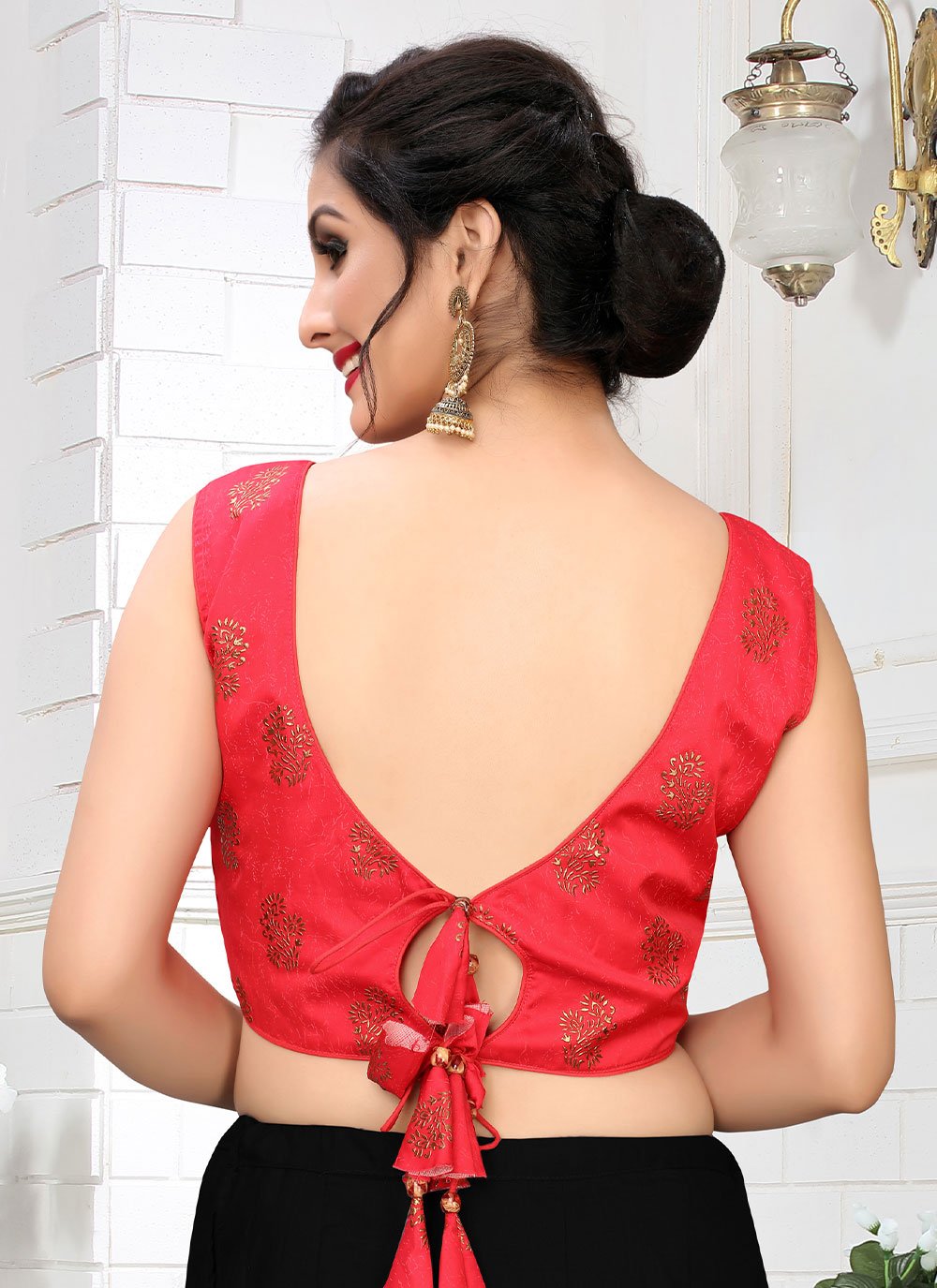 Blouse Silk Pink Weaving Blouse