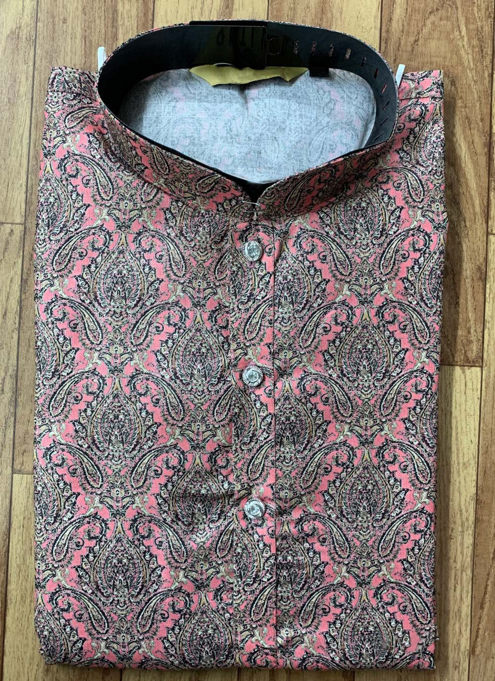 Kurta Pyjama Cotton Pink Digital Print Mens