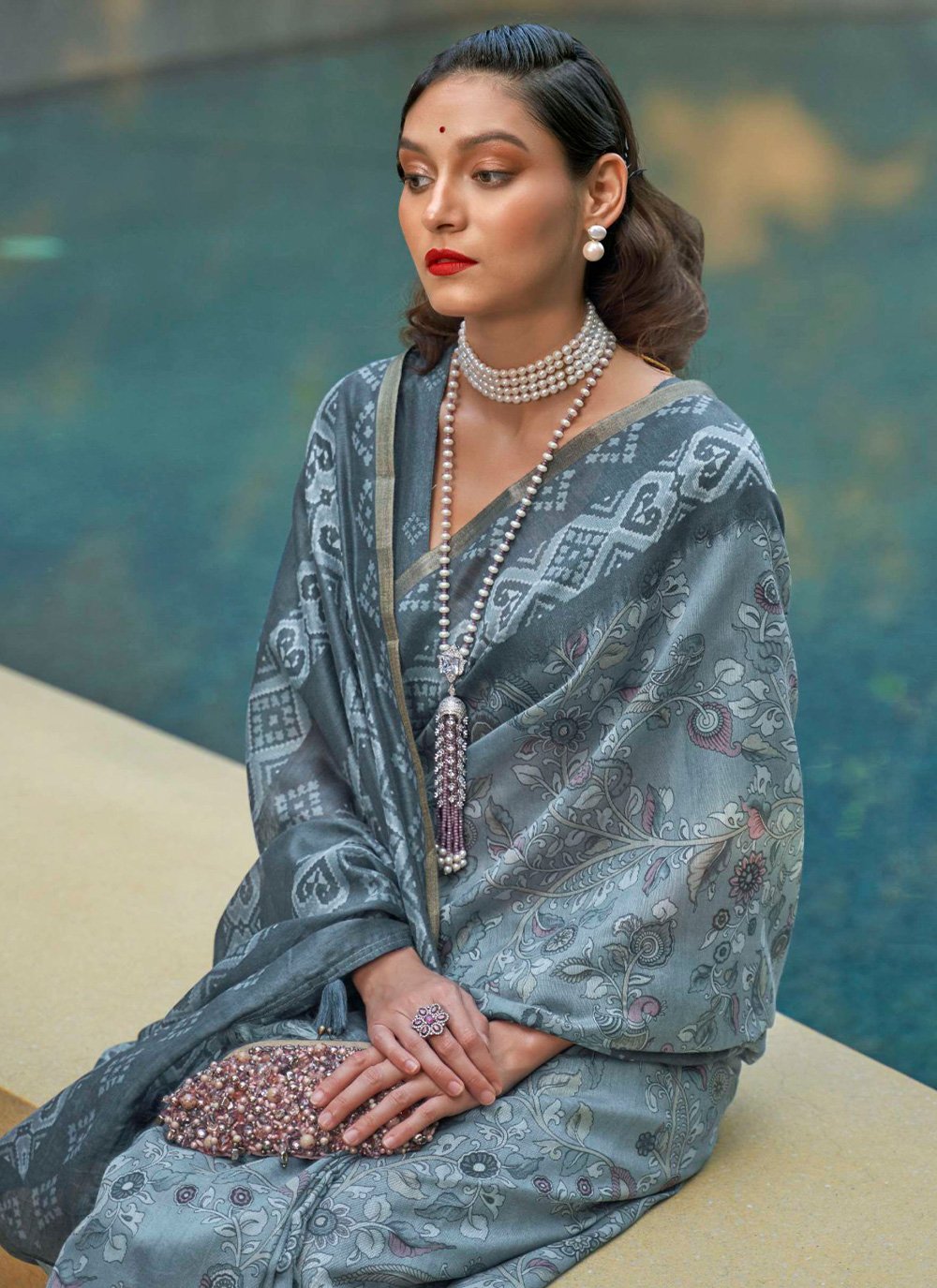 Contemporary Cotton Multi Colour Print Saree