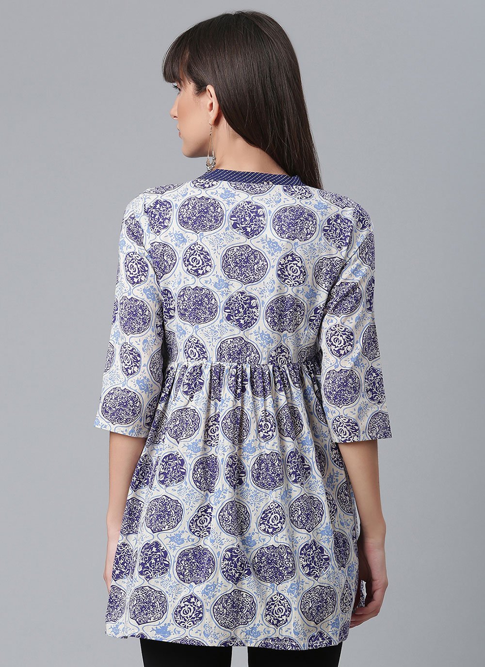 Designer Kurti Cotton Multi Colour Print Kurtis