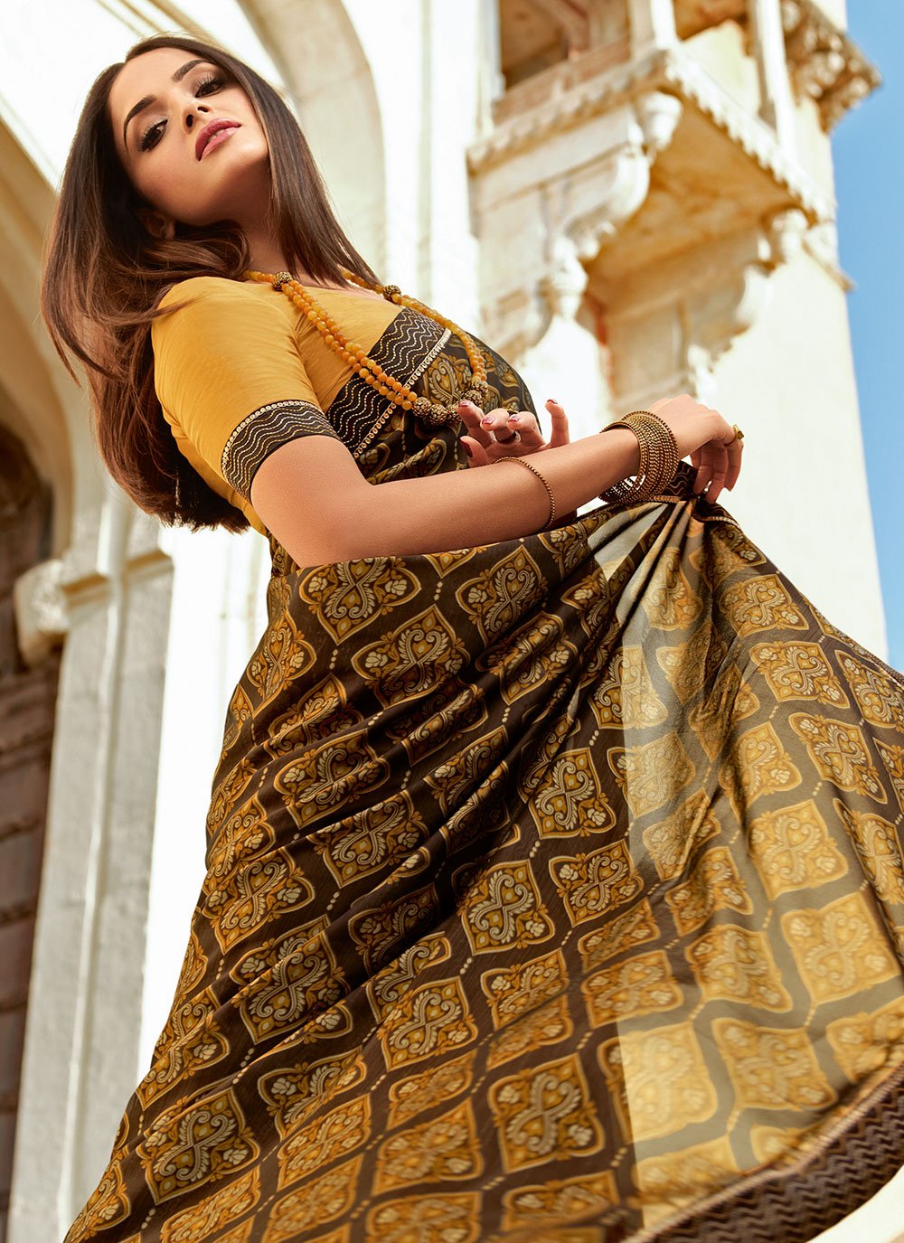 Trendy Saree Rangoli Multi Colour Lace Saree