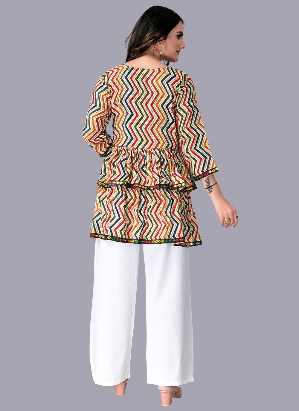 Casual Kurti Rayon Multi Colour Foil Print Kurtis