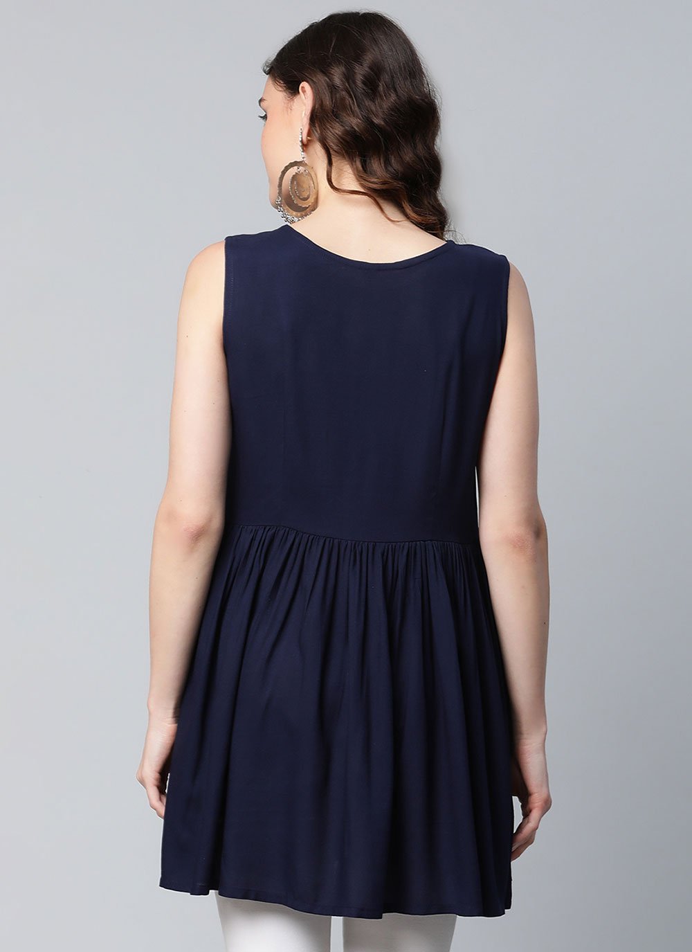 Casual Kurti Rayon Blue Print Kurtis