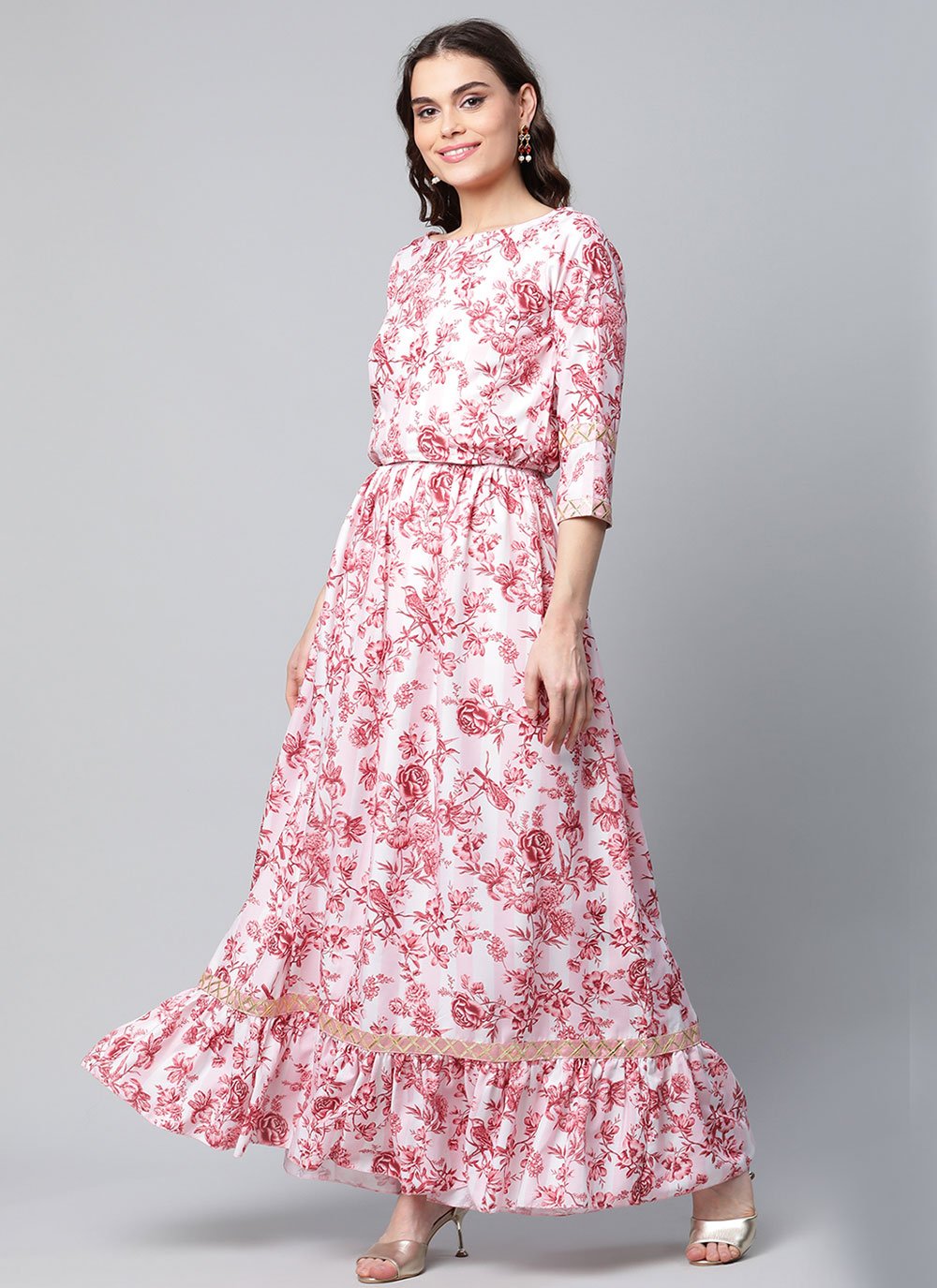 Readymade Lehenga Choli Rayon Pink Digital Print Lehenga Choli