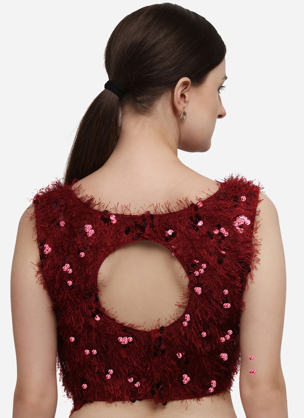 Designer Blouse Silk Red Embroidered Blouse