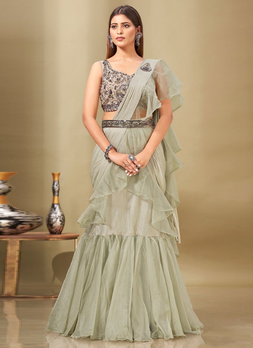 New Frill Chaniya Choli New Sareeo Lehenga Choli NEW JACQUARD
