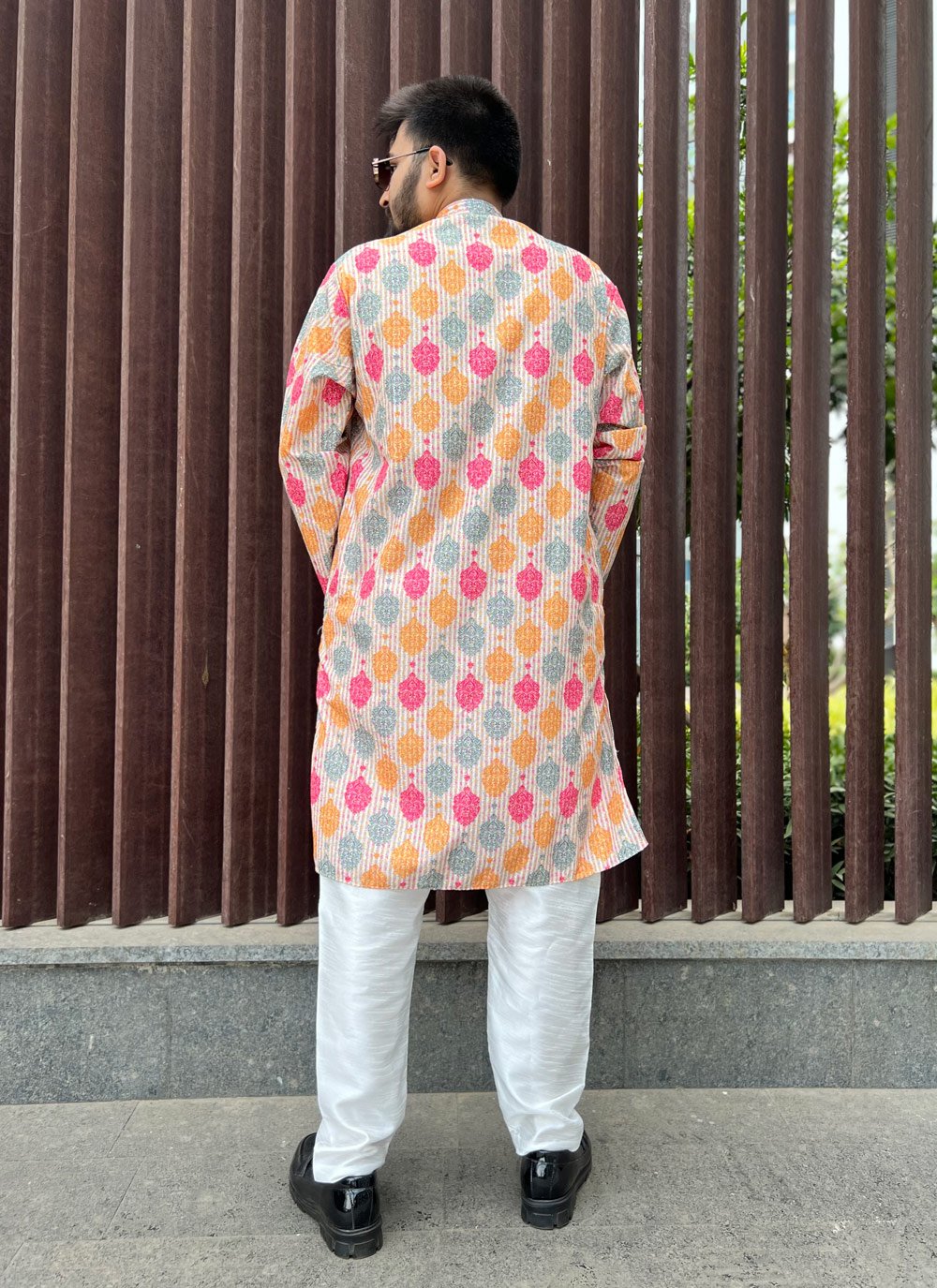Kurta Pyjama Soft Cotton Multi Colour Embroidered Mens