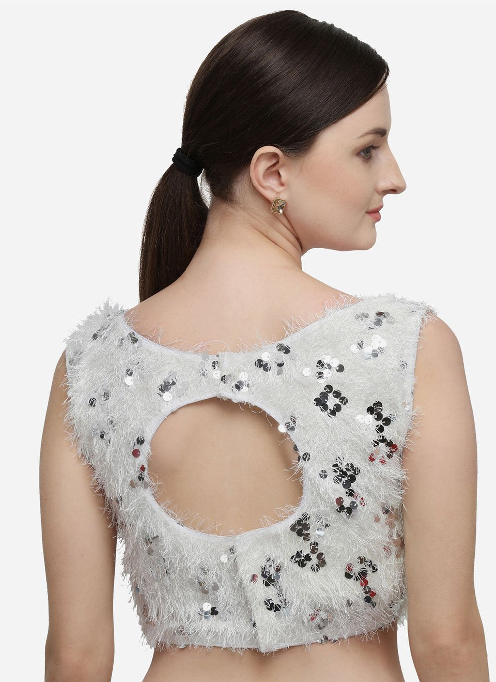 Blouse Silk White Embroidered Blouse